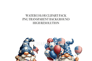Patriotic Gnomes PNG Set, a Decorative Illustration by Pati Charm Studio (Thumbnail 4 of 8)