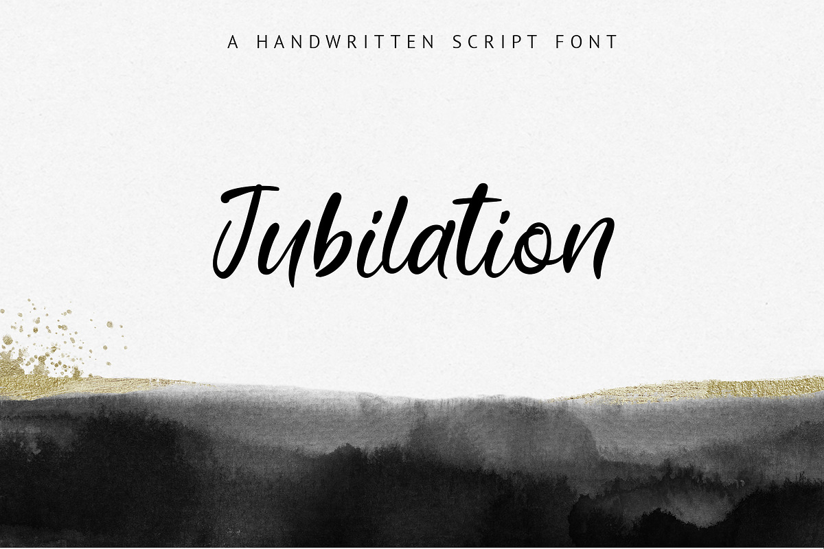 Jubilation. Handwritten Font