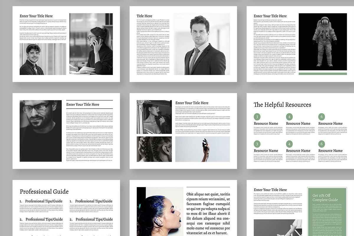 E-book Design Template Layout
