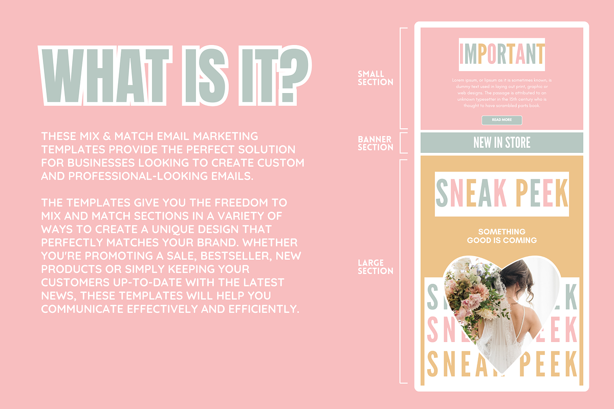 Pastel Email Templates, an Email Template by SunshineStudioBoutique (Photo 2 of 9)