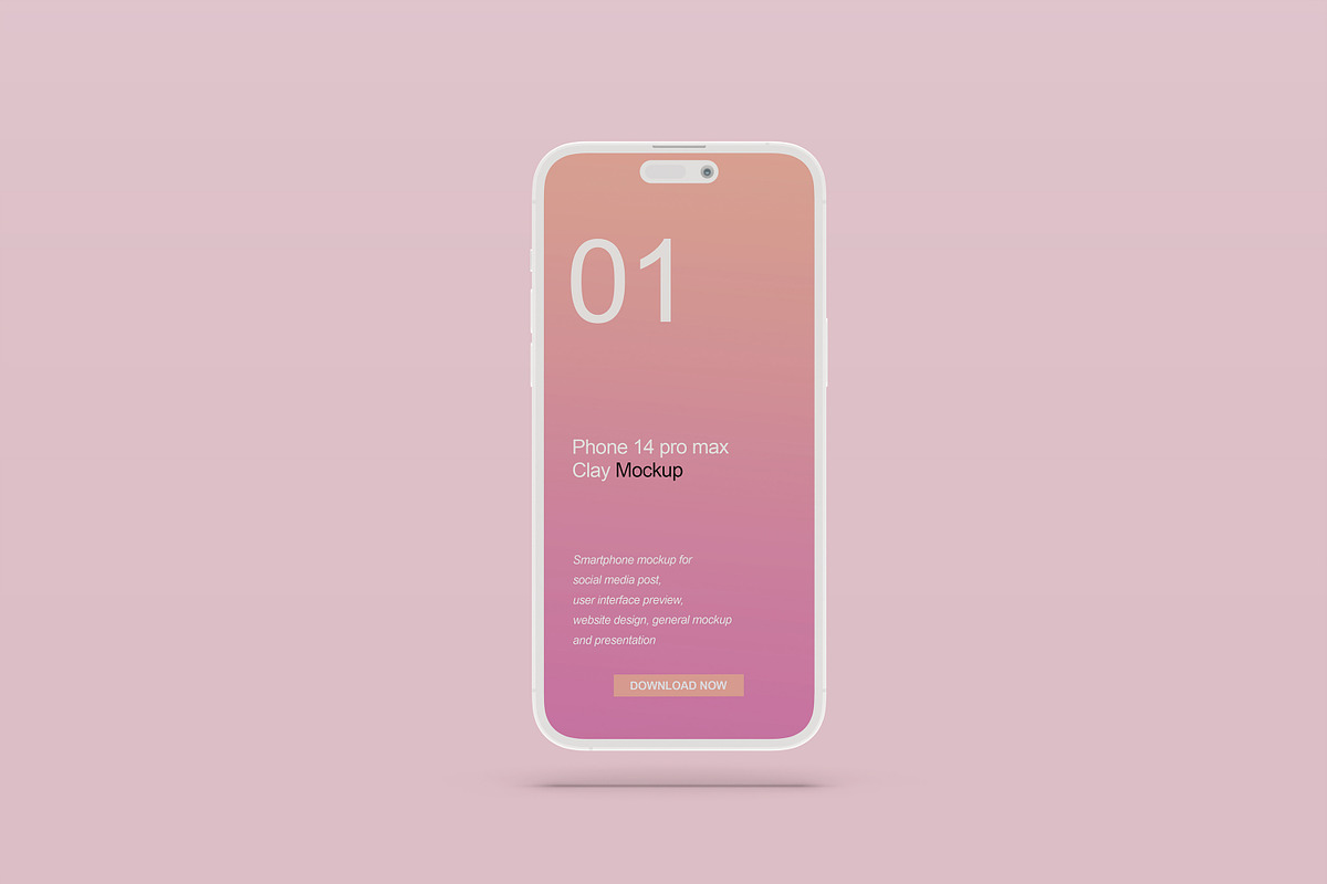 Iphone 14 Clay Mockup, an iPhone Mockup by rahmatmoscae (Photo 13 of 20)