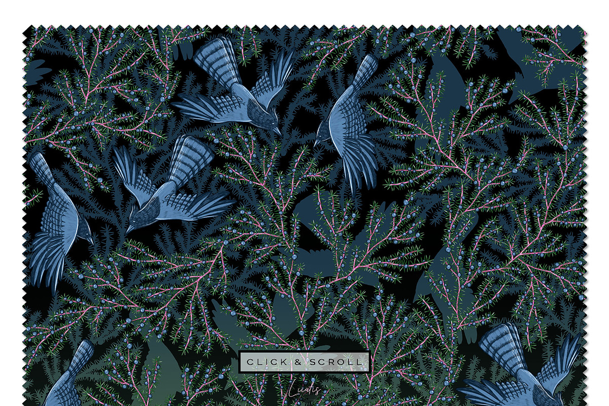 Moonlit Woodland — Winter Patterns, an Animal Illustration by Liiafis (Photo 7 of 15)