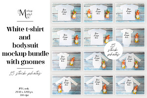 T-shirt and bodysuit mockup bundle.