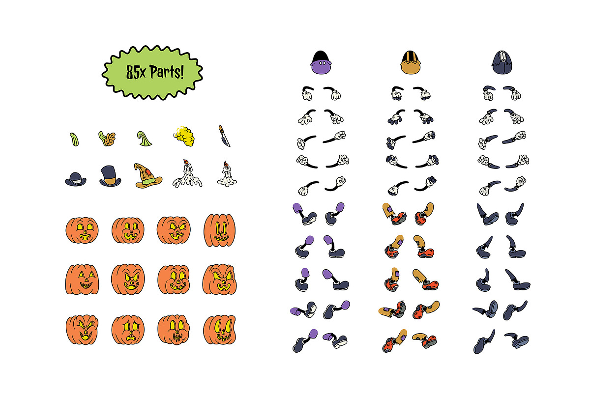 Halloween Cartoon Bundle, an Illustration by The Isian (Photo 20 of 40)