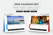 A5 Desk Calendar 2027, a Stationery Template by MstArtwork (Thumbnail 3 of 5)