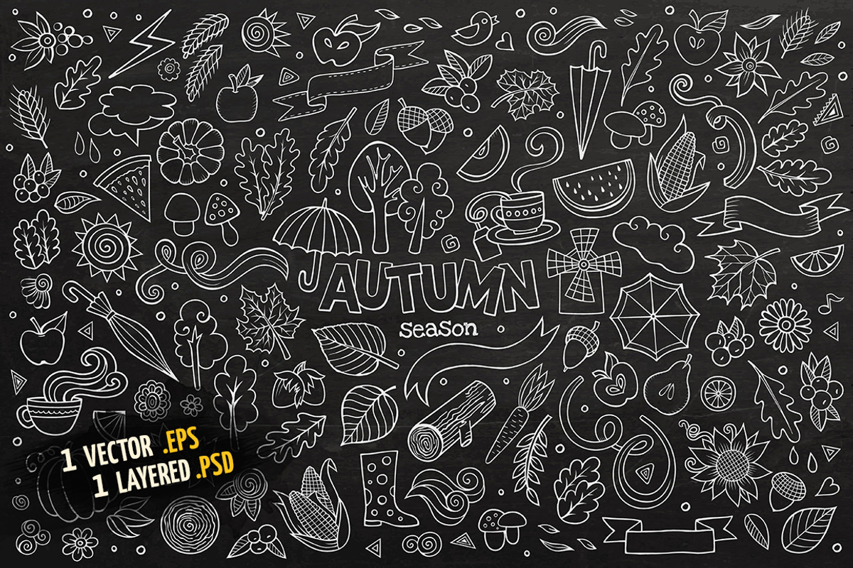 Autumn Objects & Elements Set / 1, an Object Graphic by BALABOLKA (Photo 4 of 4)