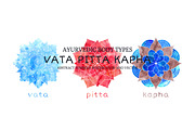 Vata Pitta Kapha. Ayurvedic doshas, a Decorative Illustration by Marina Demidova (Thumbnail 2 of 3)