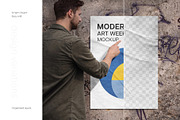 Urban Glued Poster Mockup Set, an Advertising Mockup by Country4k (Thumbnail 2 of 6)
