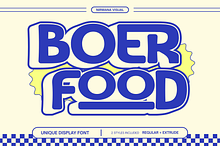 Boer Food - Logo Extrude Font