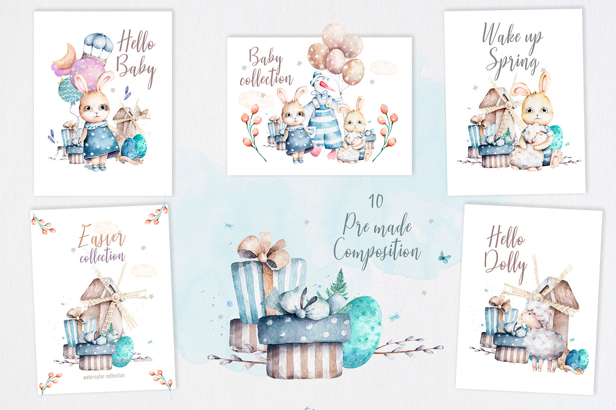 Happy Easter Spring Set, an Animal Illustration by Ann Art Houze (Photo 8 of 17)