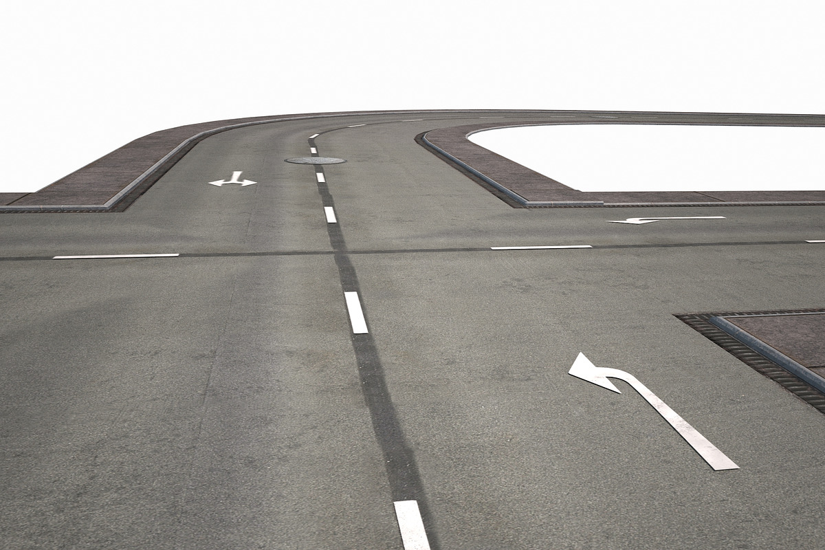 Road Modules PBR Pack, an Architecture 3D Model by Daniel Mikulik (Photo 9 of 24)