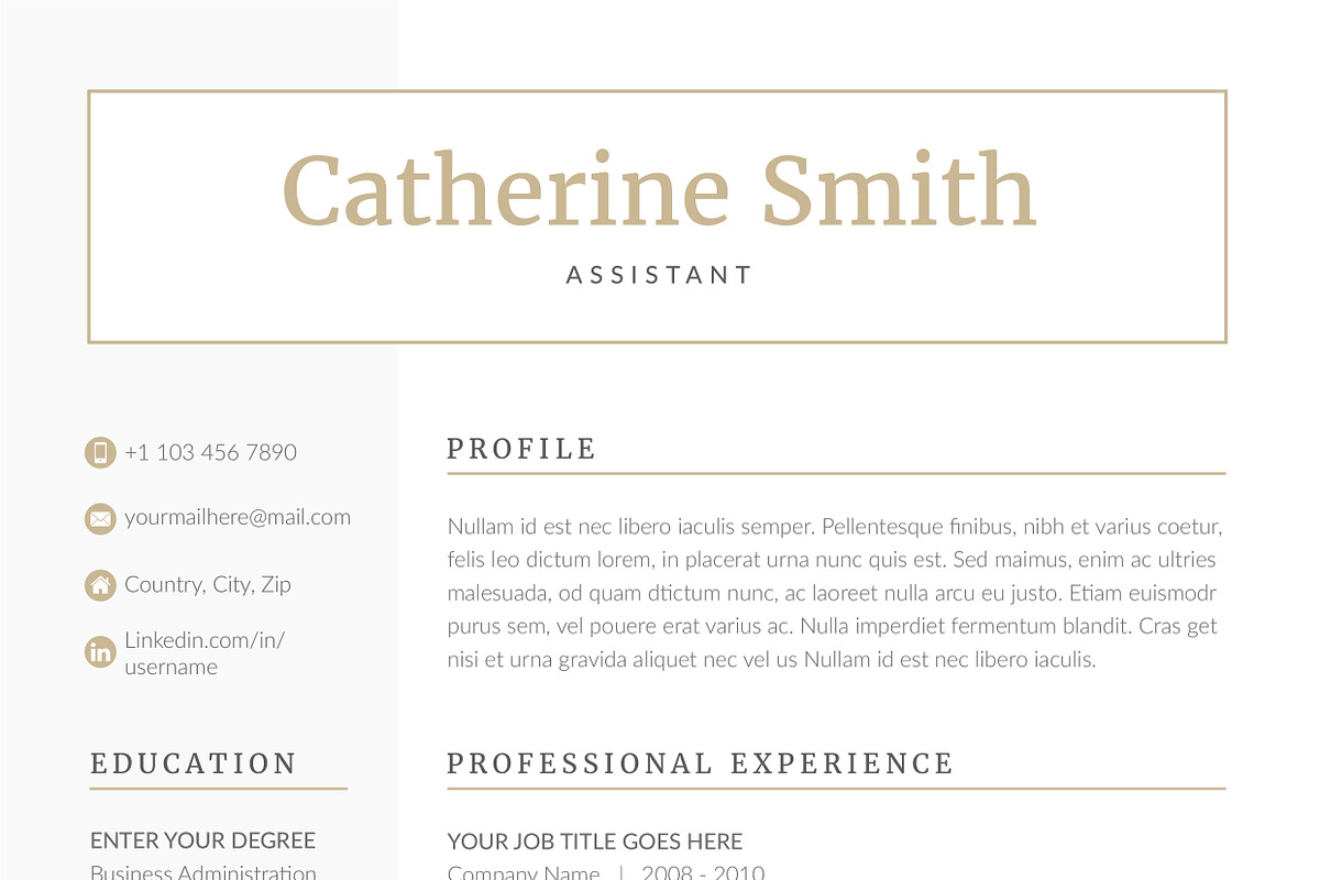 Word Resume & Cover Letter Template, a Resume Template by DemeDesign (Photo 5 of 5)