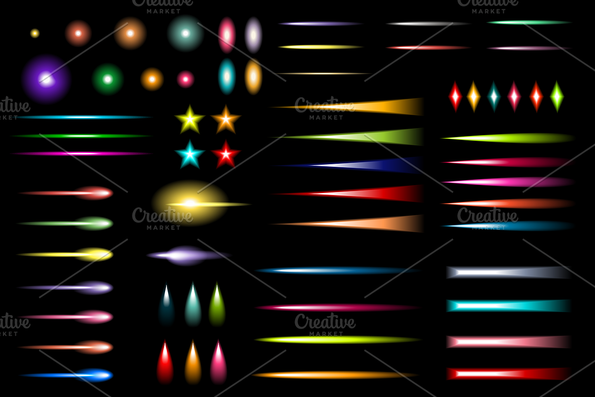 65 Neon brushes bundle., a Brush Add-On by redstudio (Photo 2 of 4)