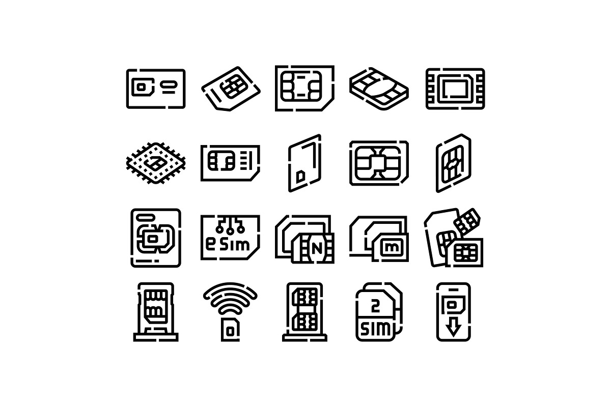 Sim card types and electronic sim, an Object Graphic by pikepicture (Photo 1 of 3)