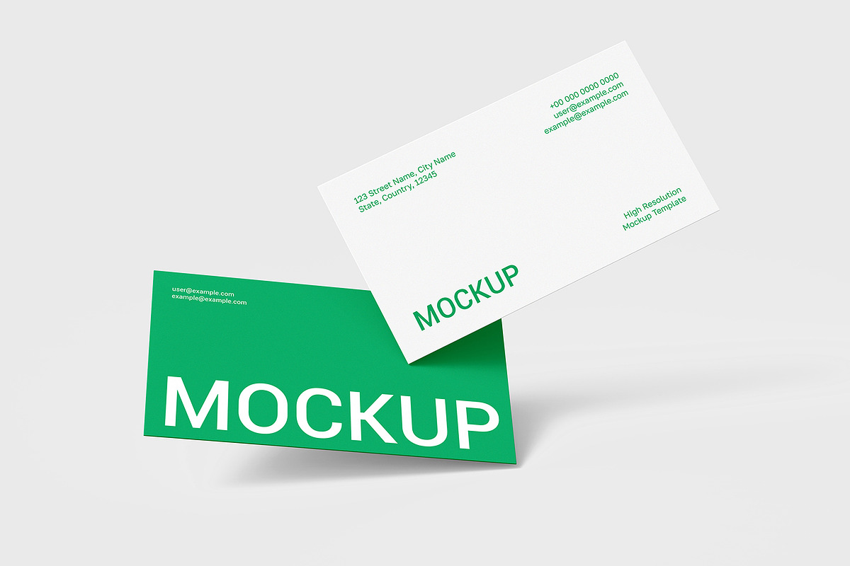 Floating Business Cards Mockup, an Advertising Mockup by graphypix (Photo 1 of 4)
