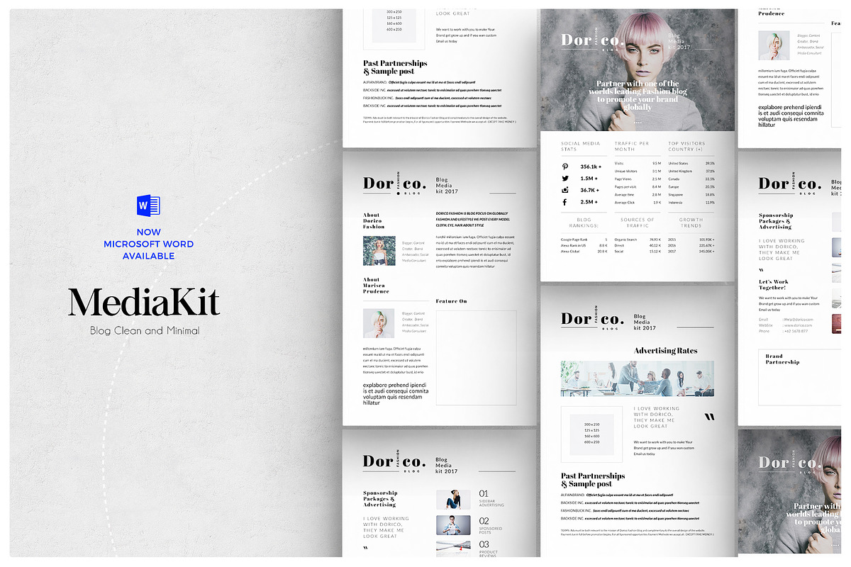 Blogger Media Kit, a Stationery Template by Proonty (Photo 1 of 4)