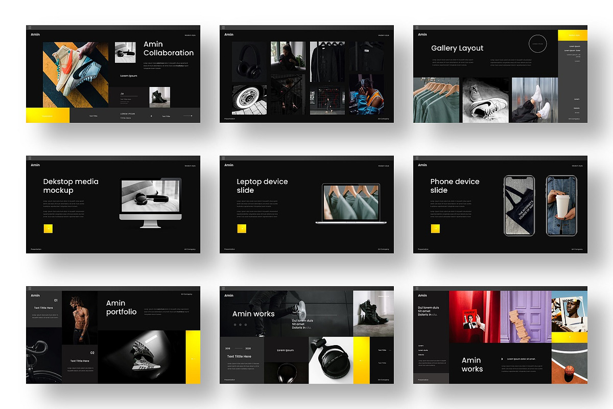 Amin – Business PowerPoint Template, a Presentation Template by Dens Creative Studio (Photo 4 of 6)