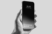 Hand Holding Smartphone Mockup PSD, an iPhone Mockup by graphypix (Thumbnail 4 of 4)