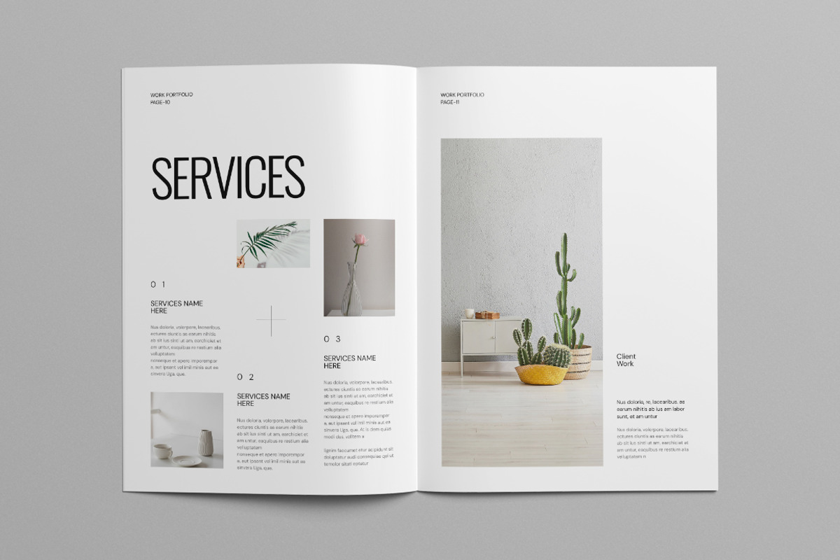 Design Portfolio Canva Template, a Brochure Template by Pixelpick (Photo 6 of 9)