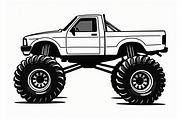 Big Wheel Truck Line Drawing, an Illustration by musafir_fashion (Thumbnail 4 of 9)