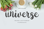 Universe Brush Font, a Script Font by Nikolay Chirkov (Thumbnail 1 of 6)