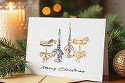 Vintage Golden Christmas Bundle PNG, a Graphic by ollalya (Thumbnail 8 of 9)