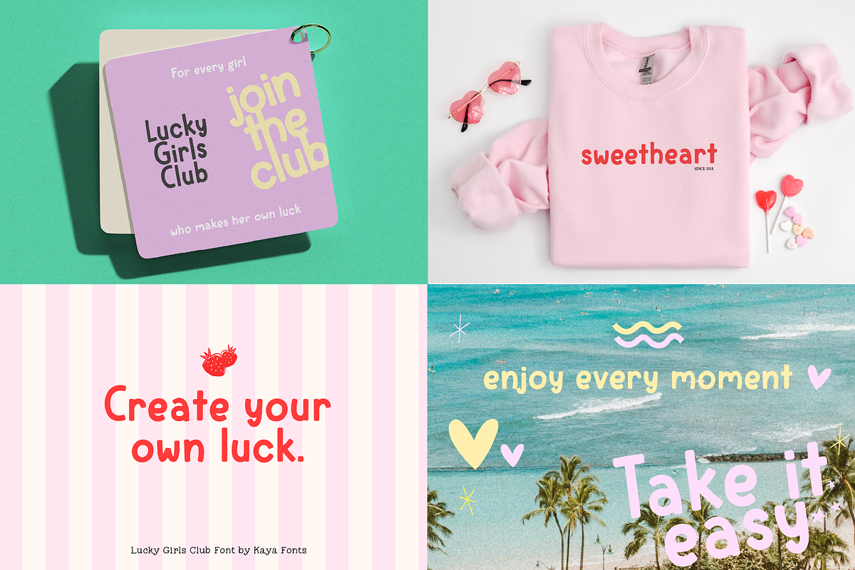 Retro Vibes Font Bundle Handwritten, a Script Font by Kaya Fonts (Photo 10 of 22)