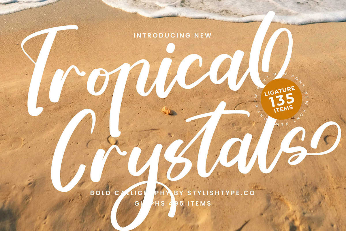 Tropical Crystals Bold Calligraphy, a Script Font by stylishtype.co (Photo 1 of 20)