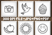 Minimal Art Coloring Pages For Kids, an Illustration by Design Station (Thumbnail 2 of 5)