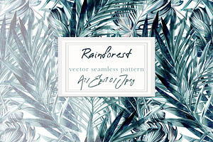 Rainforest Tropical Vector Pattern