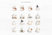 Cute Ghost Clipart, a Seasonal Illustration by EllyandLima (Thumbnail 5 of 7)