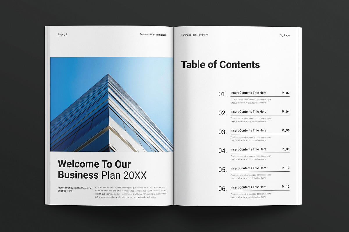 Business Plan Template, a Brochure Template by E-Type (Photo 2 of 7)