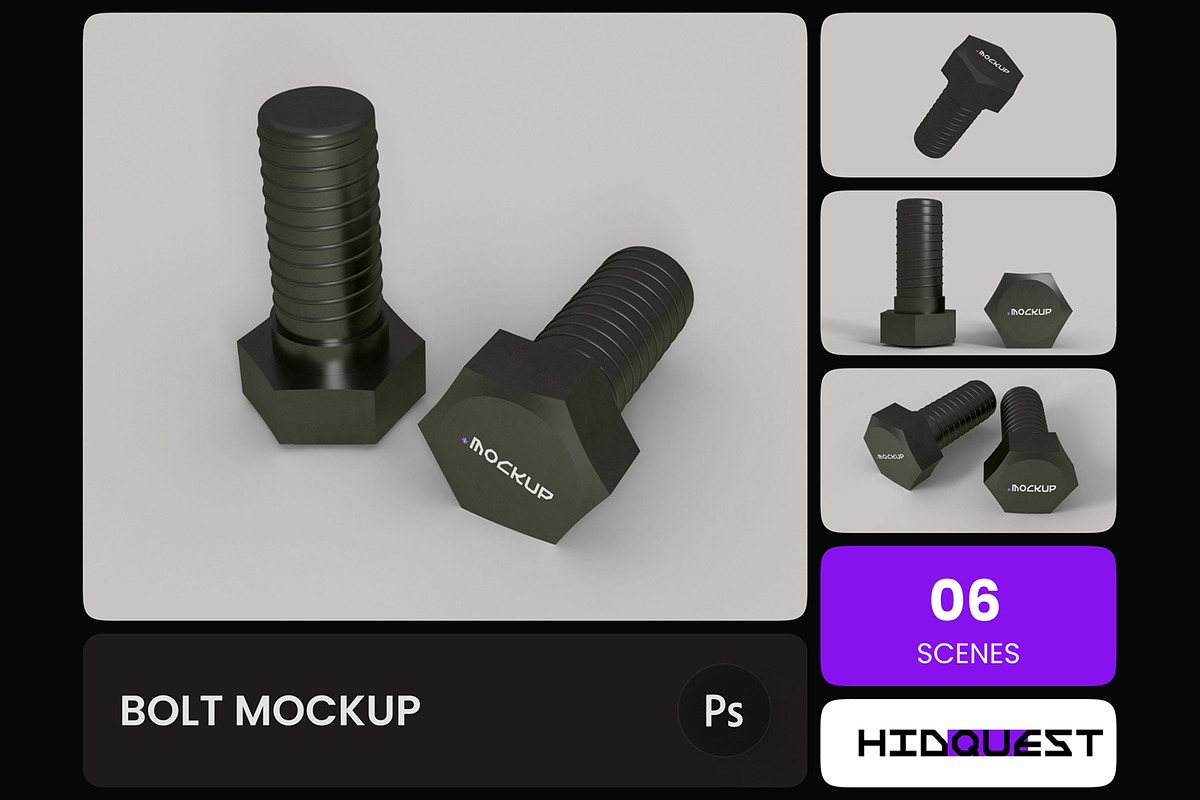 Bolt Mockup, a Product Mockup by hiddemaru (Photo 1 of 4)