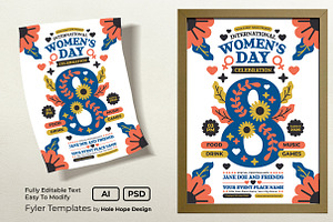 International Women's Day Flyer, a Flyer Template by Hole Hope Design