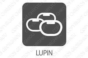 Lupin Bean Legume Food Icon Concept, a Food Illustration by Christos Georghiou