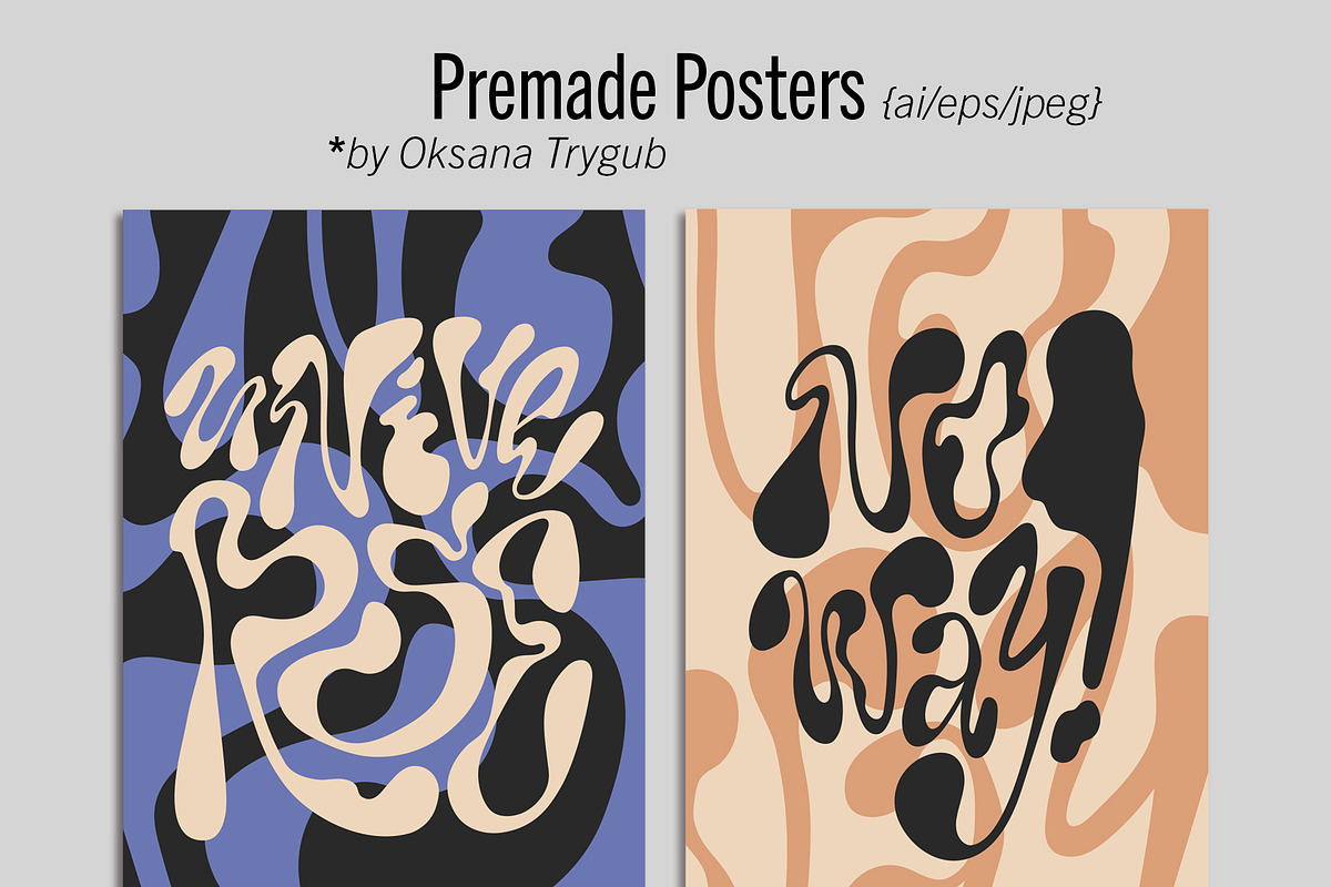 BUNDLE Y2K Lettering Liquid & Groovy, an Object Graphic by Oksana Trygub (Photo 32 of 53)
