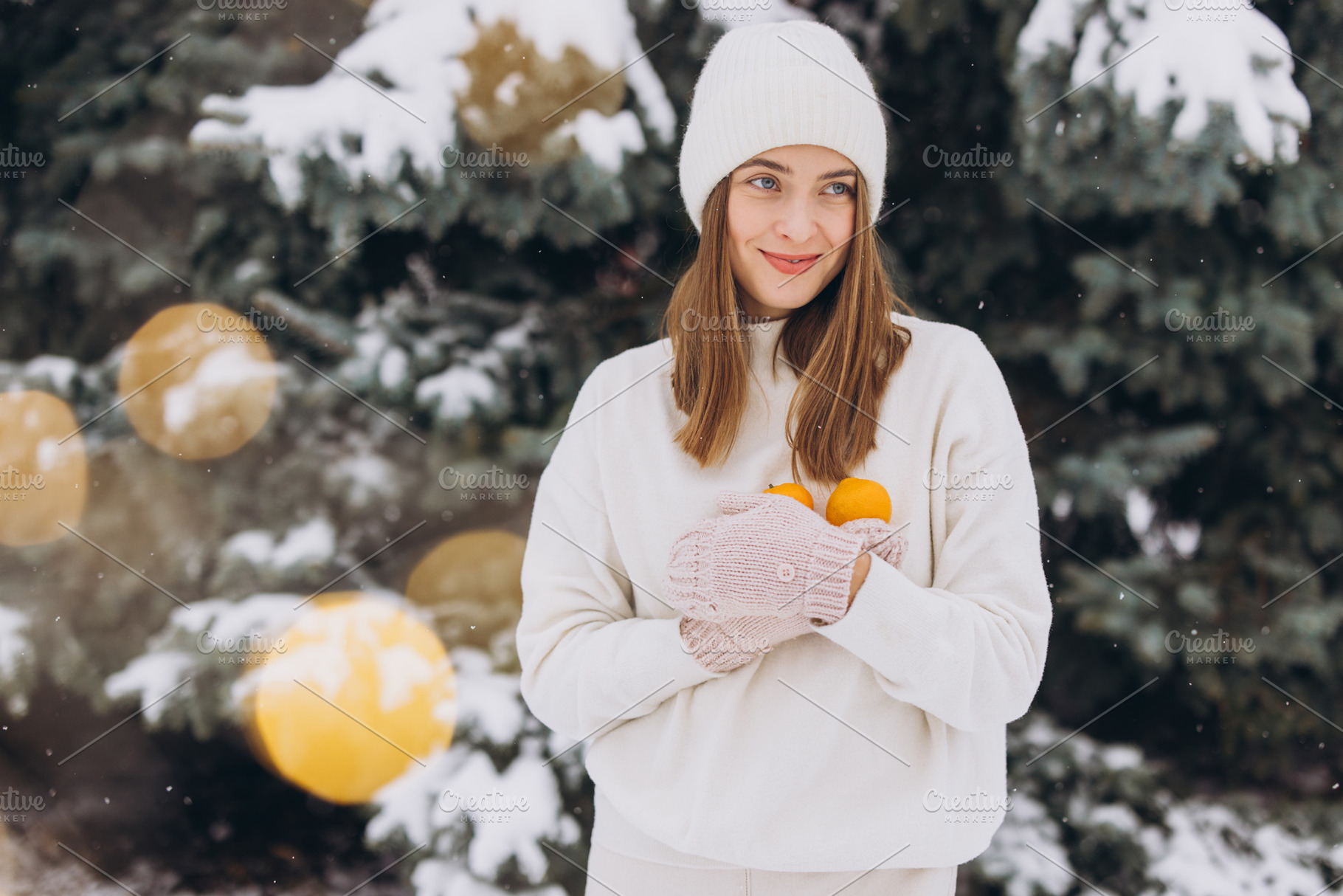 Beautiful girl in knitted clothes, a Holiday Photo by Cherkas Photography