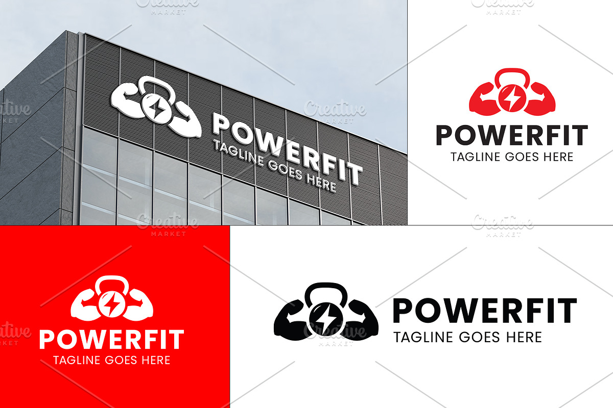 Power Fit-Gym Logo Template, a Branding & Logo Template by Logo Lab (Photo 1 of 3)