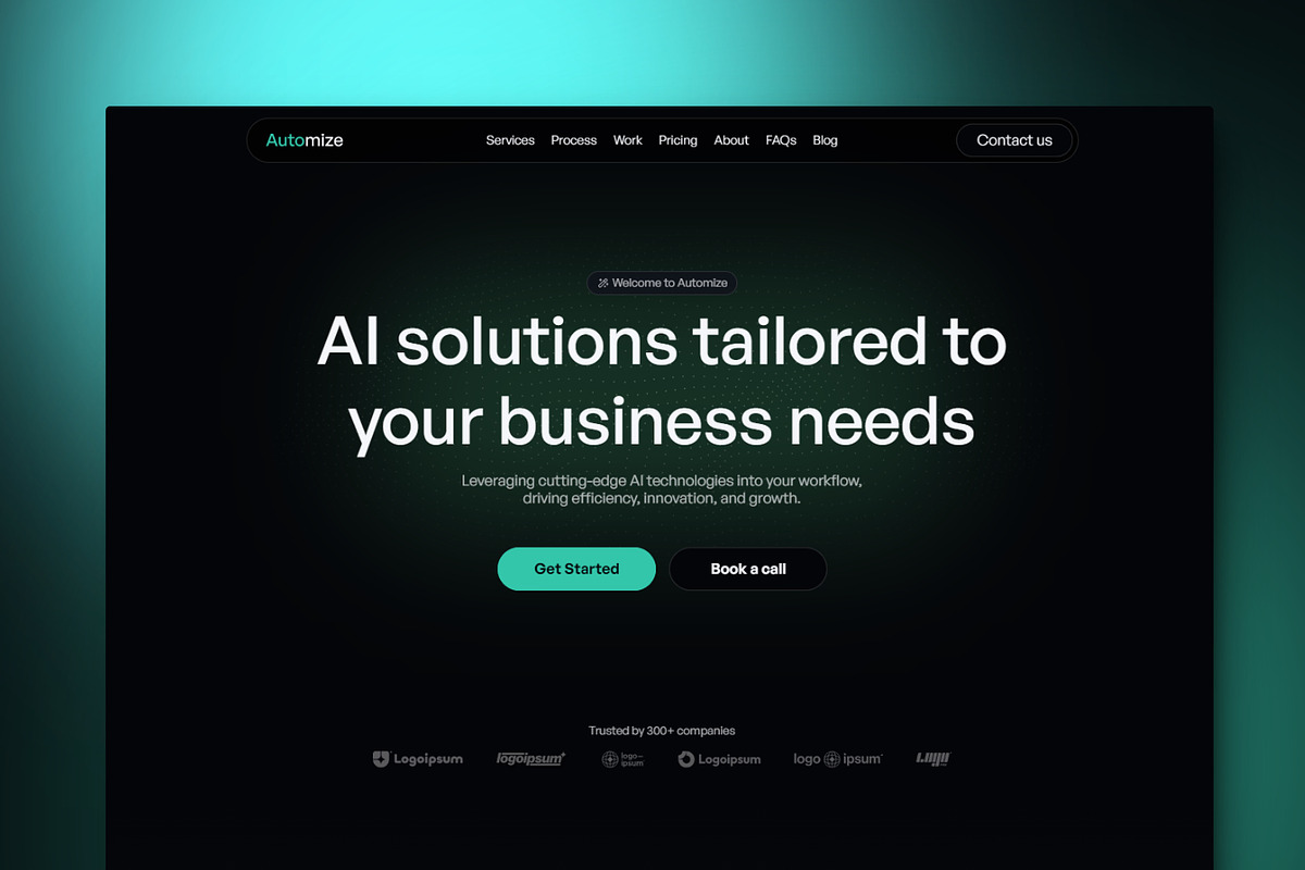 Automize - AI Agency Framer Template, a Landing Page Template by THdesign (Photo 1 of 4)