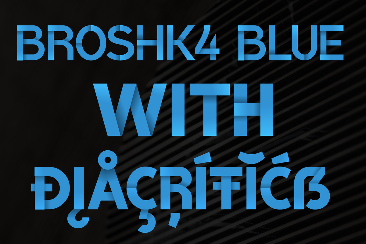 BroshK4-Blue, a Sans Serif Font by glukfonts (Photo 5 of 5)