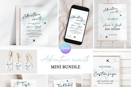 Adventure Baby Shower Invitation, an Invitation Template by Digital_Mind