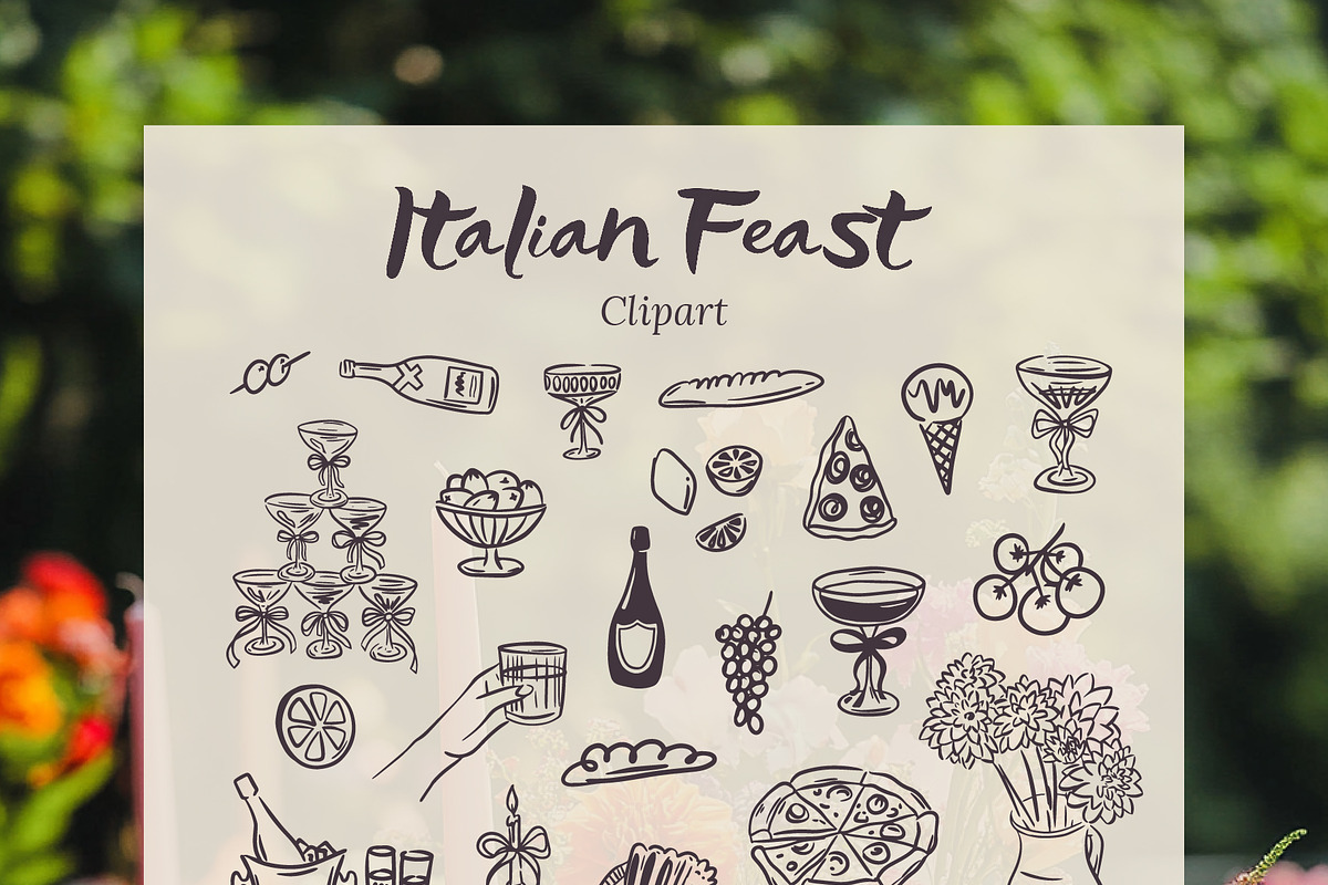 Whimsical Italian Feast, an Object Graphic by AnnArt (Photo 2 of 11)