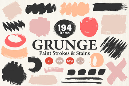 Vector Stains & Strokes Atelier +SVG