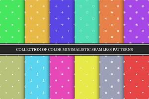 Colorful minimal seamless patterns