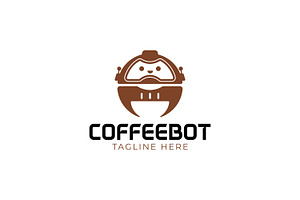 Robot Coffee Logo Identity, a Branding & Logo Template by Signatoro
