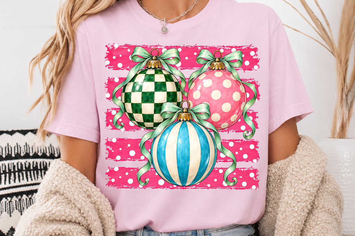 Coquette Christmas Ornaments PNG, a Seasonal Illustration by Rose Art (Photo 3 of 4)