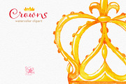 Crowns. Watercolor clipart, an Object Graphic by StarJam (Thumbnail 3 of 3)