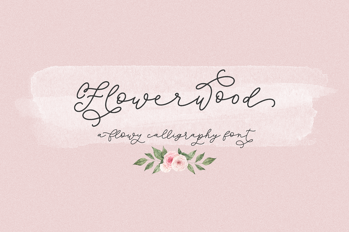 Flowerwood Script Font, a Script Font by Beck McCormick (Photo 1 of 10)