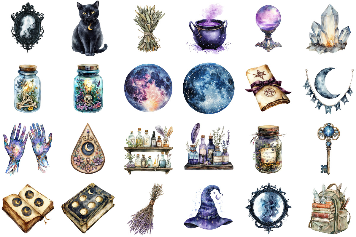 Witchy Vibe Sublimation Clipart, an Illustration by Sublimation Artist (Photo 2 of 6)