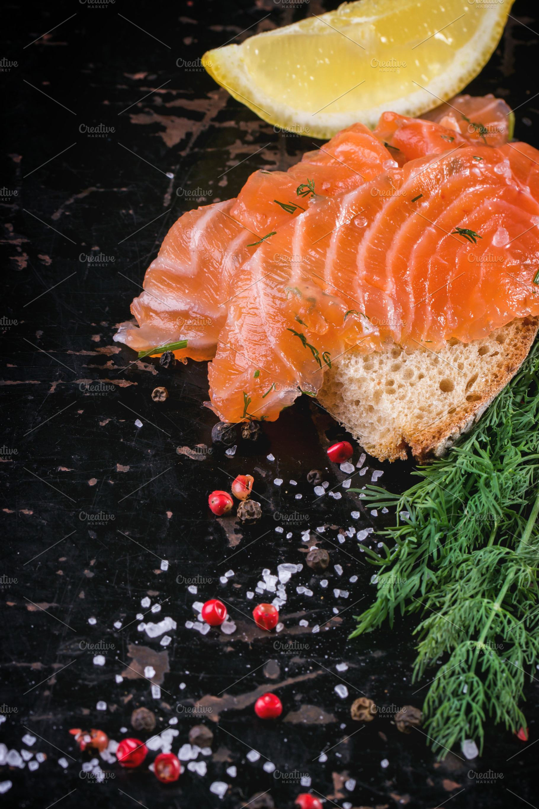 Salted Salmon Containing Salmon Fillet And Fish